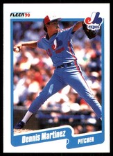 Dennis Martinez 1990 Fleer #354 Expos MLB READ FREE SHIPPING AutographDen