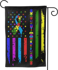 Autism Awareness Graden Flag 12X18 Inches Outdoor Decor American Flags Yard Gard