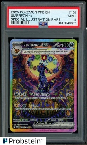 2025 Pokemon PRE EN Prismatic Evolutions Umbreon EX SIR 161/131 PSA 9 MINT