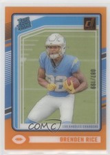 2024 Panini Clearly Donruss Rated Rookie Orange 87/199 Brenden Rice #99 1oa8