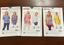Lot of 3 Burda Style Womens Sewing Patterns 2...