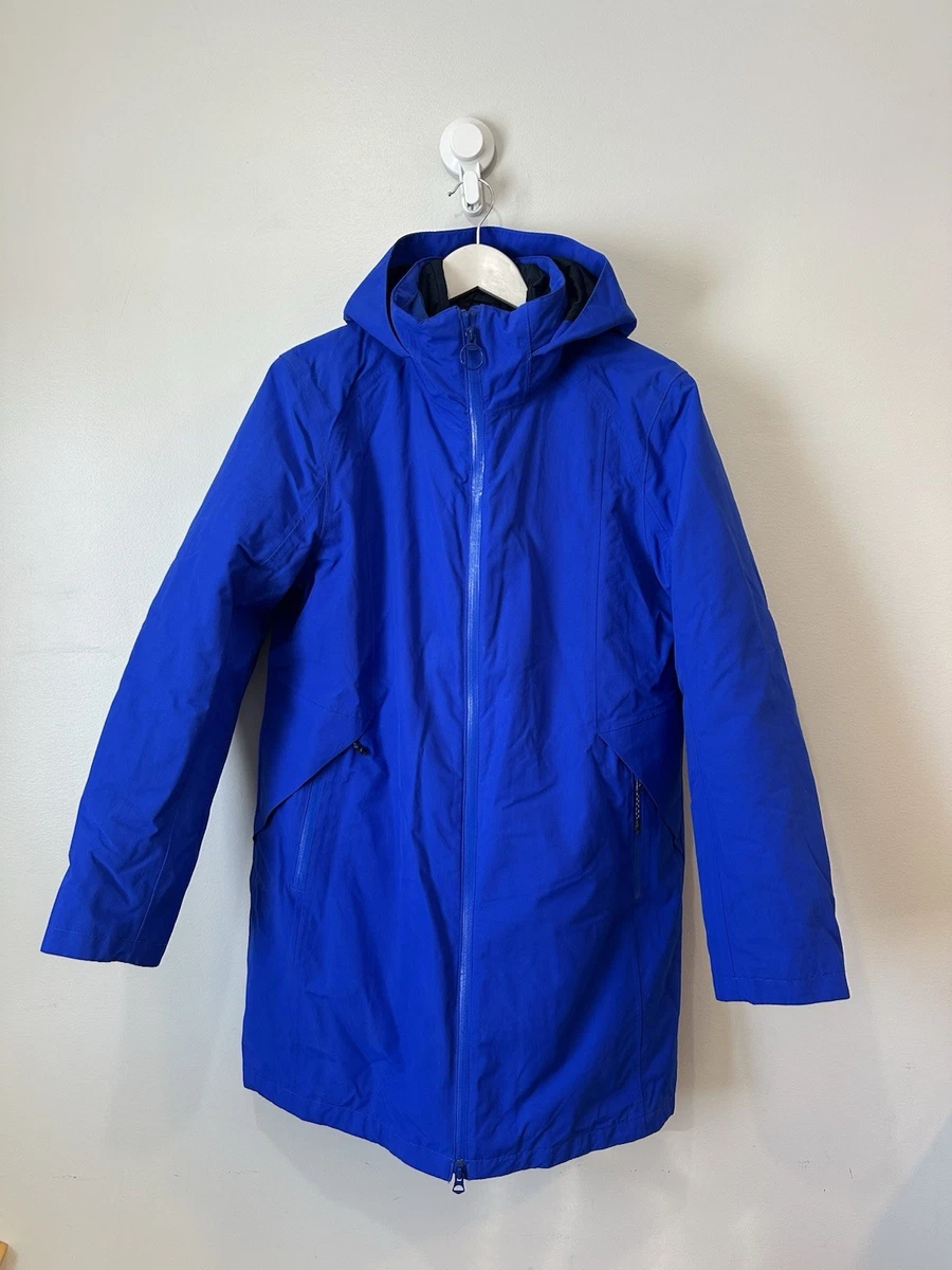 Veste Parka Lands' End Femme, Bleue, Capuche, Taille S - Liner Lourd, Cordon - Neuf