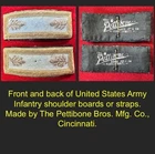 U.S. Army Shoulder Boards / Straps, Post Civil War Oak Leaves & Gold Bullion