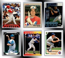 1983-2000 Baseball HOF Lot - 6 Cards Greg Maddux, George Brett, Randy Johnson