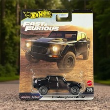 2025 Hot Wheels Fast & Furious Premium Black Lamborghini LM002 Diecast SUV JBL86