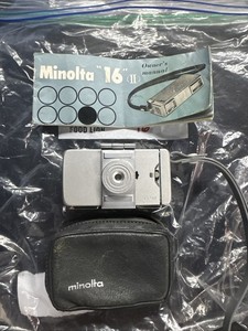 Minolta 16 II Subminiature Camera - Rokkor 1:2.8 f=22mm - Vintage - With Bag