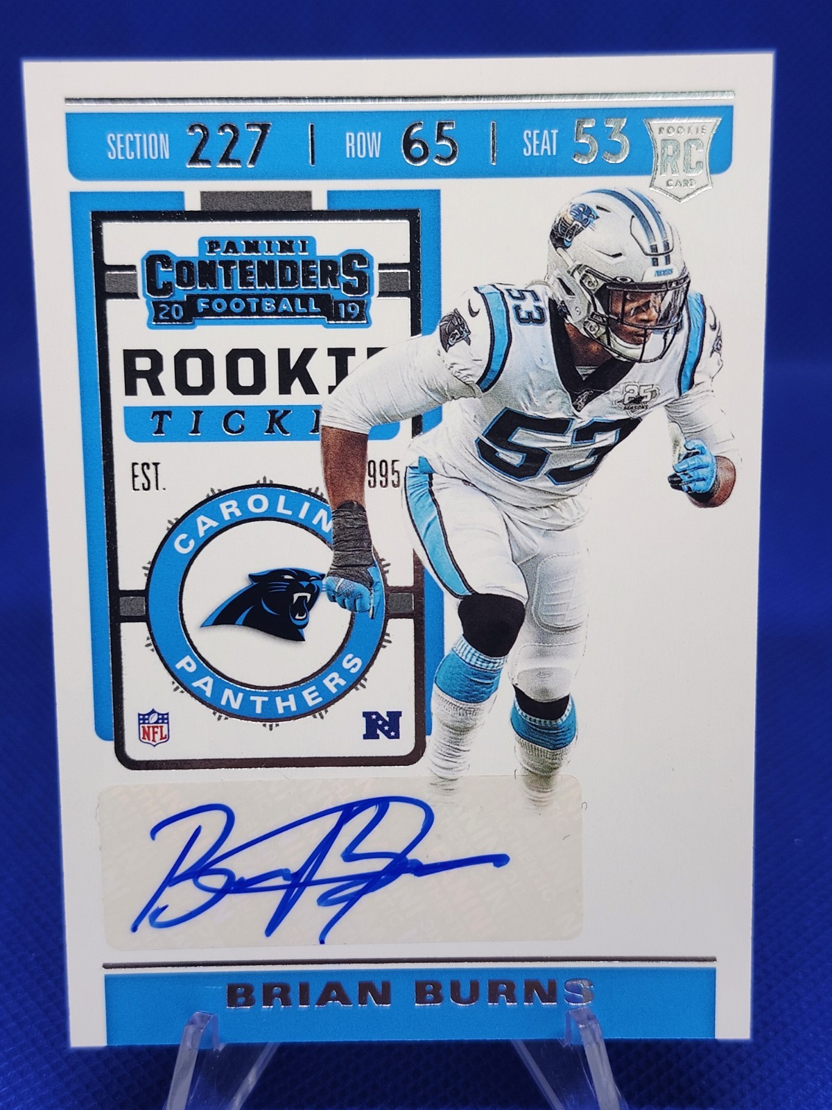 Brian Burns Panini Contenders #275 Autograph