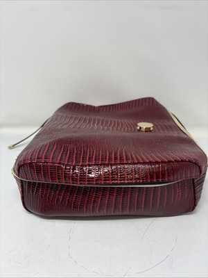 Estée Lauder Red Croc Embossed Makeup Cosmetic Travel Case Large
