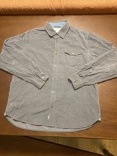 Gray Corduroy, Long Sleeve, Button Up Shirt, Size Large