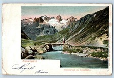 Switzerland Postcard Background of the Meienthal Valley Susten Pass 1905