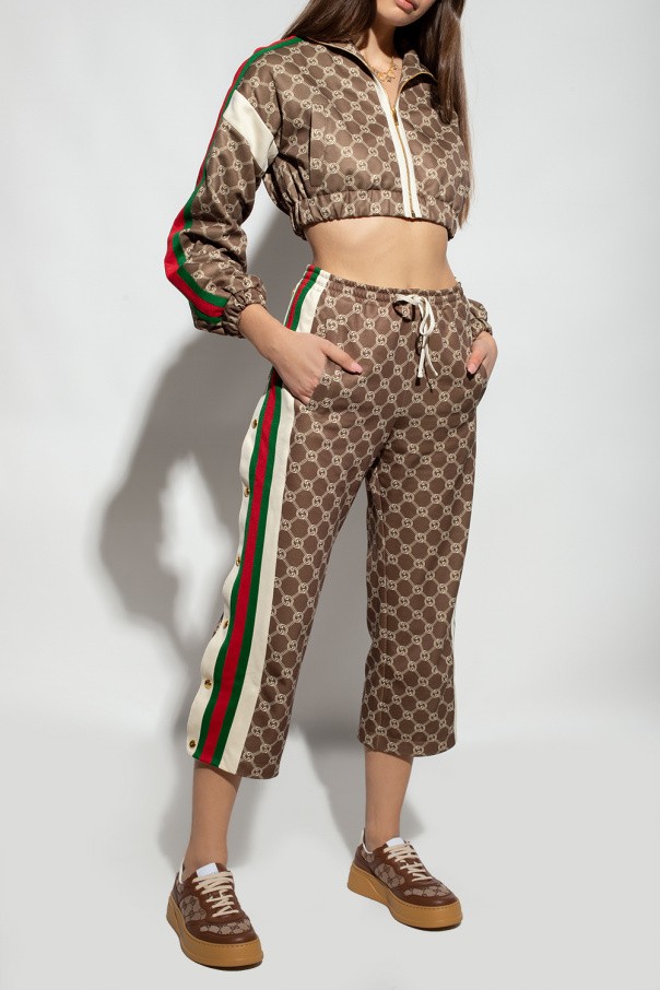 Gucci - Women - Sneakers with GG Supreme canvas - Brown thumbnail 3