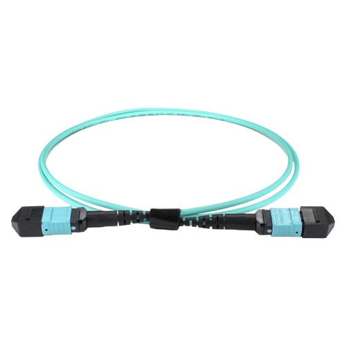 Cablenet 25m OM4 MPO Female - Female 12F Aqua Trunk Cable Method B