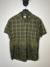 C.P. COMPANY MENS  BUTTON SHIRT GREEN SHORT SLEEVE BUTTON UP SIZE XL
