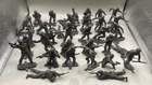 Vintage Lido/Marx 60mm U.S. WW- 2 Gray Soldiers Lot of 33 #9