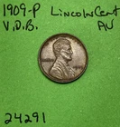 1909-P VDB Lincoln Cent / Penny 1c AU About Uncirculated