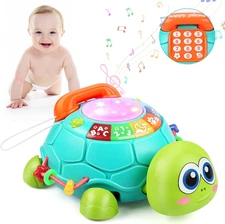 Bilingual Musical Turtle Baby Toys 6 to 12 Months, Development Toy for 6 7 8 9 M