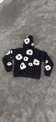 Denim Tears Black And White Cotton Wreath Hoodie (SIZE small)