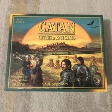 Catan Cities And Knights Board Game Expansion Complete, opened