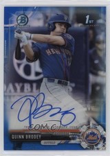 2017 Bowman Draft Chrome Pick Blue Refractor /150 Quinn Brodey #CDA-QB Auto 2f9