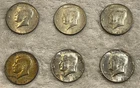 Lot of 6 ~ JFK ~ Kennedy ~ Half Dollars ~1965-1968 ~ 40% Silver