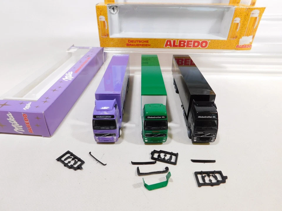 Albedo H0 1:87 3X Camion Volvo: Natale 1996+Magazzino+Bianco Mint+Box #DE335-0,5 - Immagine 4 di 4