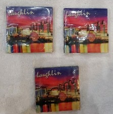Lot of 3 - Laughlin Nevada Fridge Magnet - 2.5"x2.5"