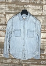 Universal Threads womens blue jean button up shirt S
