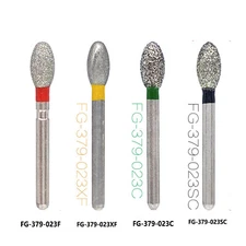 Dental Diamond Burs FG Egg Football 379/023 Round End Taper Coarse Modify Round