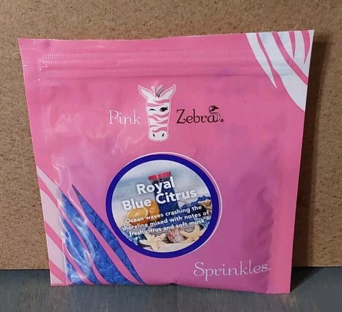 Pink Zebra Wax Pellet Sprinkles Sample Pack Royal Blue Citrus Scent Full - Picture 1 of 2