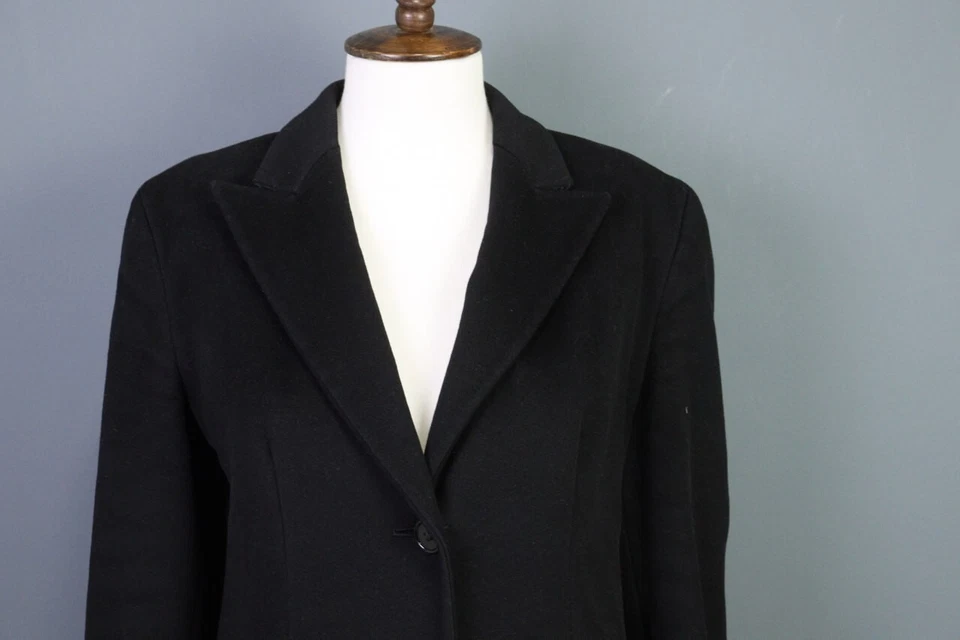 MAX MARA Black Wool Single Breast Overcoat Coat Jacket Size I 42 / USA 8 - Image 2 of 4