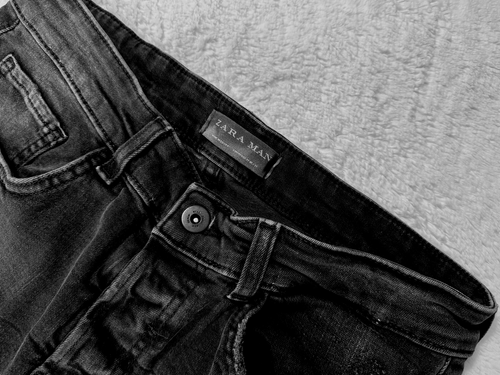 Zara Men's Black Distressed Jeans Size 31 - Picture 2 of 3