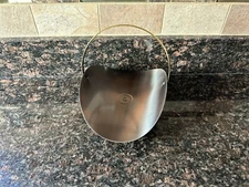 Coppercraft Guild MIni Fireplace Wood  Napkin Basket Display Copper & Brass 9"