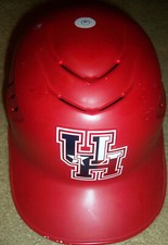 HOUSTON COUGARS #23 Game Used/Worn COACHES RED Matte HELMET/No Ear Flaps