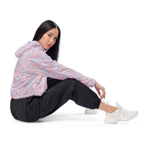 PINK THORN - Women’s cropped windbreaker - Picture 9 of 14