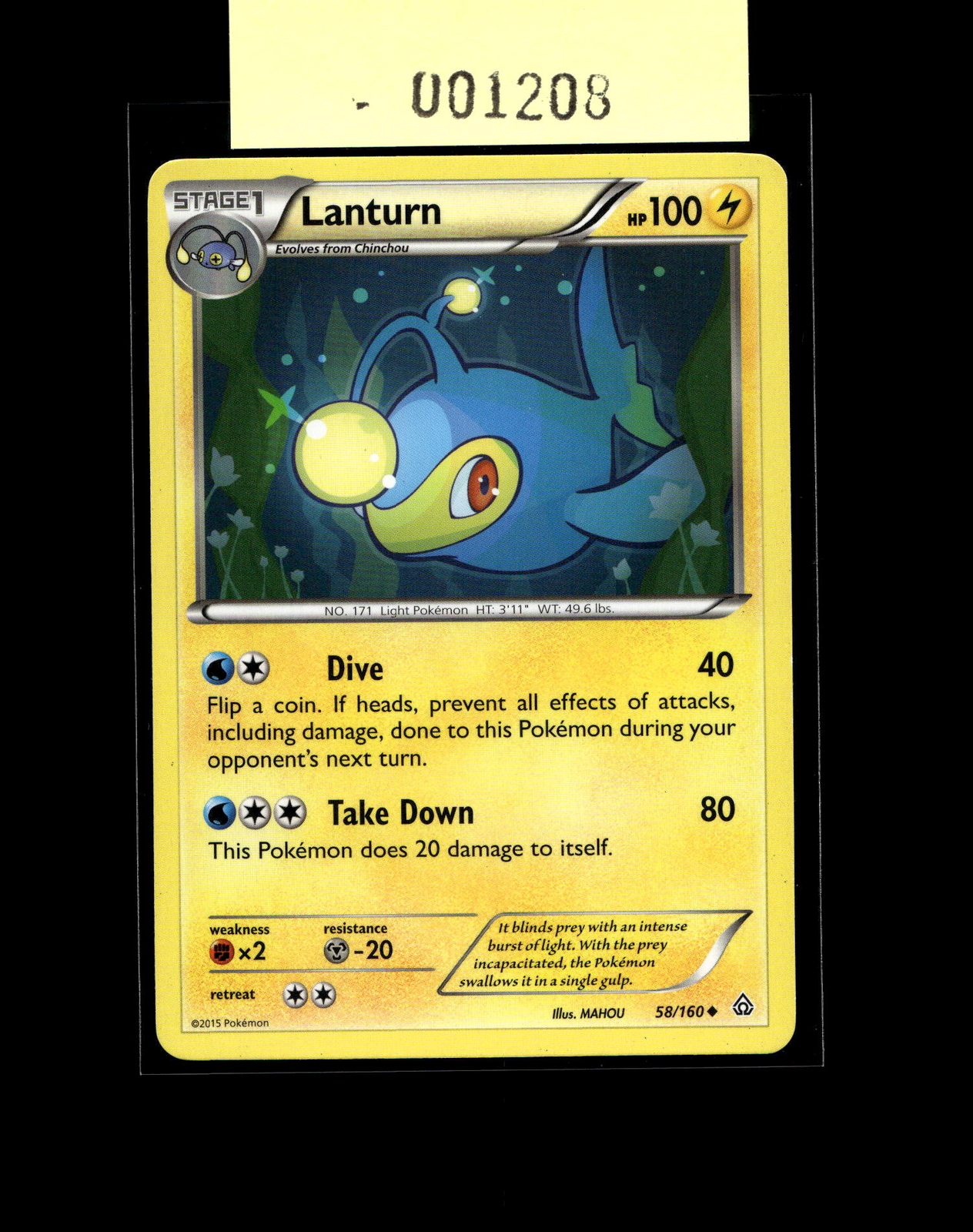 XY - Primal Clash #58/160 Lanturn