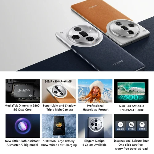 OPPO Find X7 5G Phone Dimensity 9300 6.78 inch 256/512GB Dual SIM 5000mAh - Zdjęcie 2 z 27