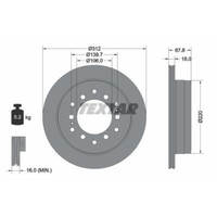 Textar 2X Bremsscheibe Hinten Ø312 Mm InnenbelüFtet FüR Toyota Land Cruiser