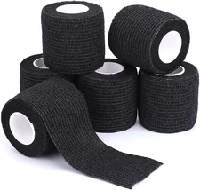 (6 Pack) Black Athletic Sports Tape, Very Strong Adhesive and Hypoallergenic NEW