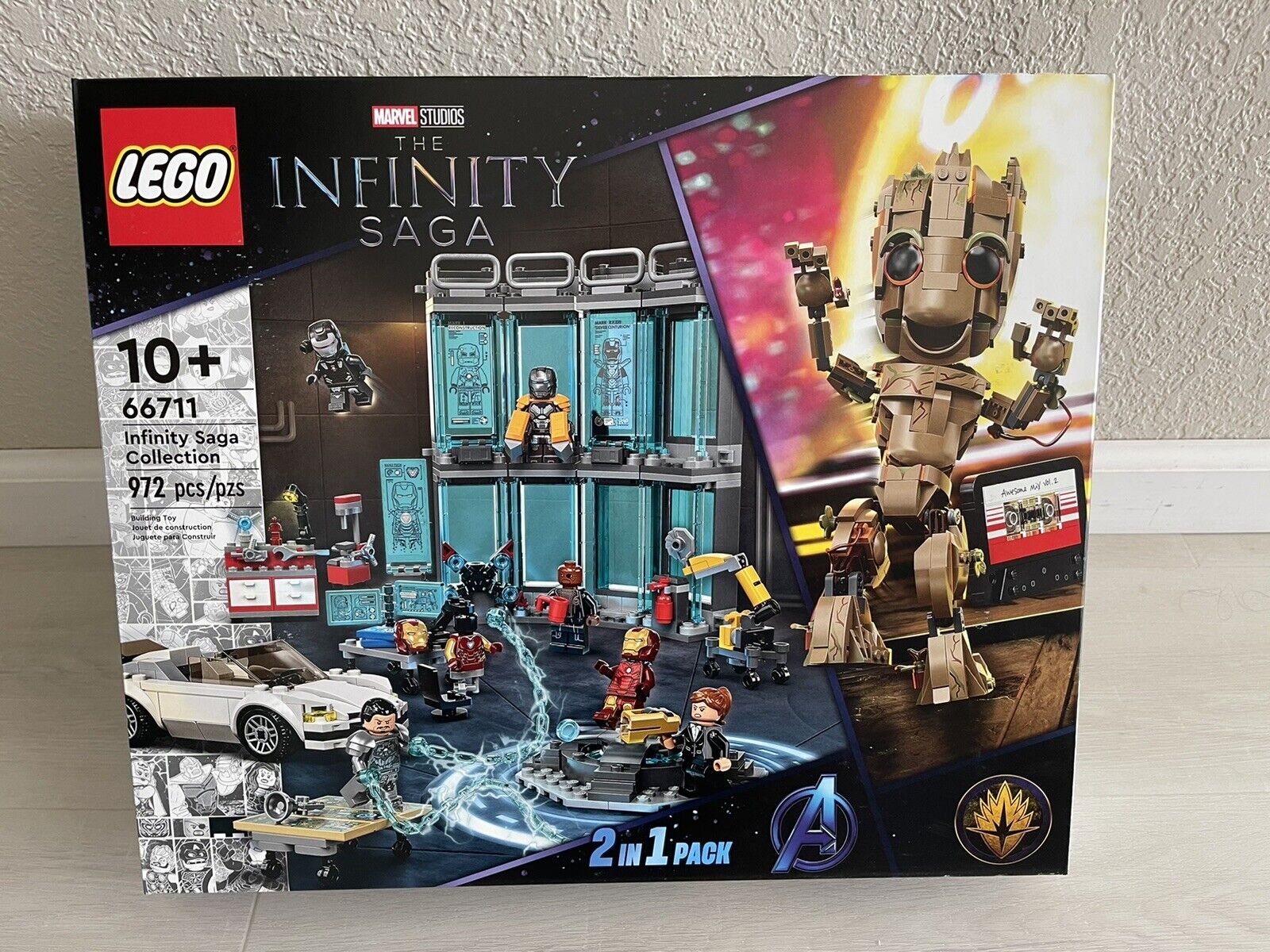 Lego 66711 Infinity Saga Collection 2 In 1 Pack Iron Man Armory And Groot