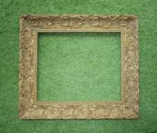 Magnifico Cornice Spesso XIX IN Stucco Dorata Dimensioni Di La Motivo a Foglie: