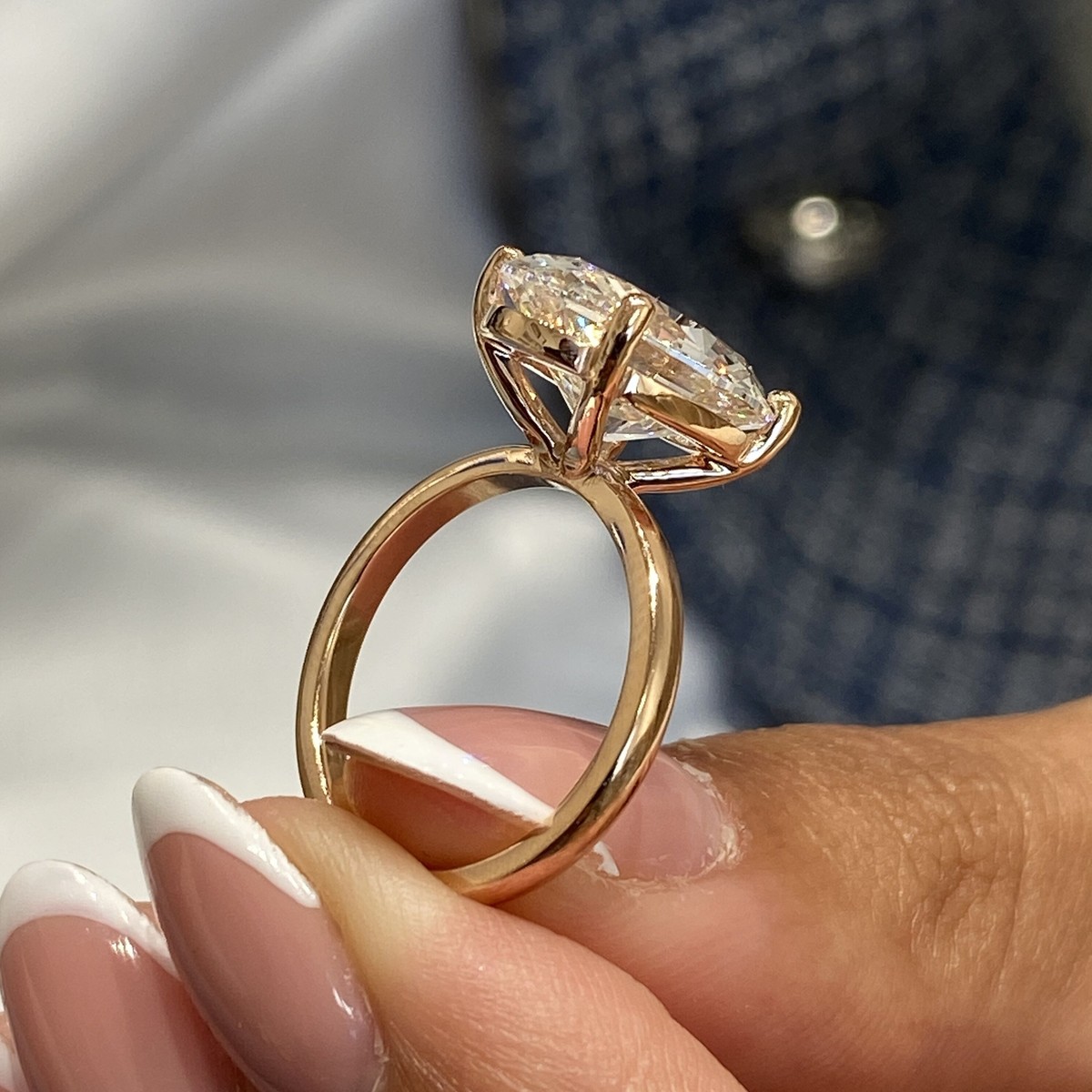 Oval Diamond Ring Whisper Thin Hidden Halo Wish List Oval