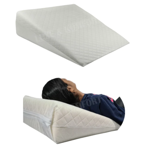 Grand oreiller coin de lit acide réflexe support flexible housse matelassée amovible - Photo 1/4