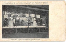Strawbridge & Clothier, Philadelphia, PA Store Window Mannequins 1910s Postcard