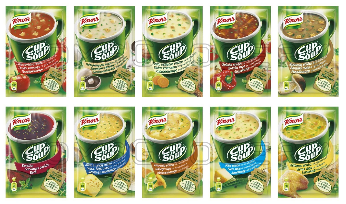 KNORR Coup a Soup Sachets Fast Preparation Instant Soup Snacks