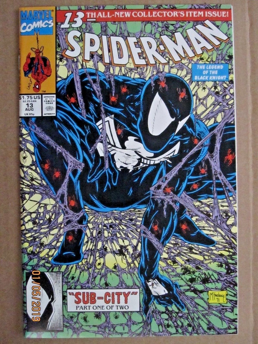 1991 MARVEL COMICS SPIDER-MAN #13 TODD MCFARLANE COVER BLACK