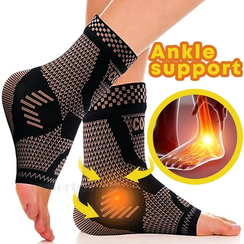 Tobillera De Compresión Elástica Ankle Brace Support Sleeve Joint Pain Relief - Picture 1 of 14