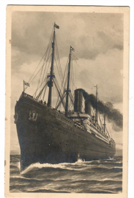 GEORGE WASHINGTON (1908) -- United States Lines (B3) (Post Marked 1913)