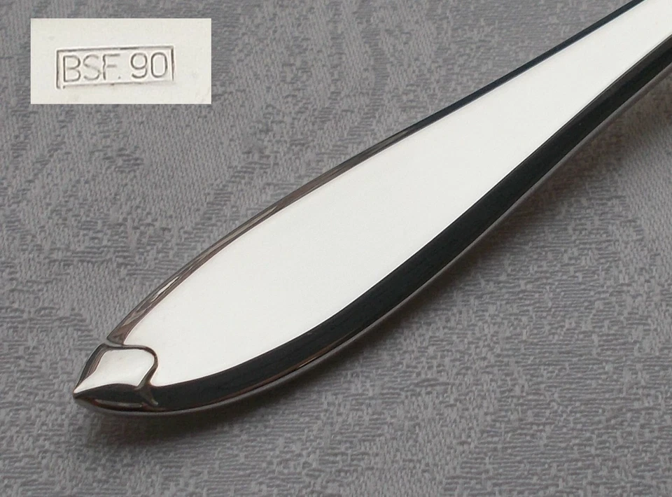 Raro Set 6 Cucchiaio da Menù 20,5 Cm. BSF Anthea 90er Rigido Argento Placcato - Immagine 4 di 4