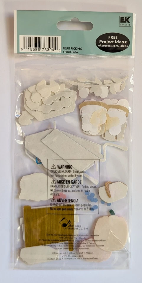 RARE Jolee's Fruit Picking Summer Fall Harvest Scrapbooking Stickers - Image 2 of 2