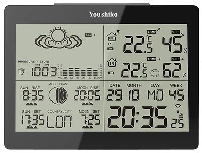 Weather Station with MSF Radio Control Clock ( UK Version ) indoor / outdoor